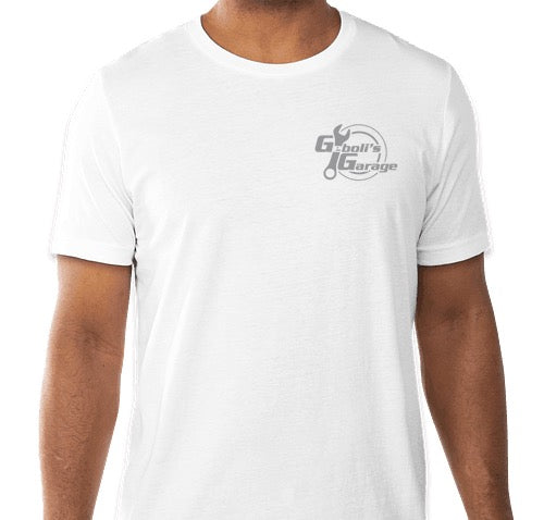 White Logo Tee