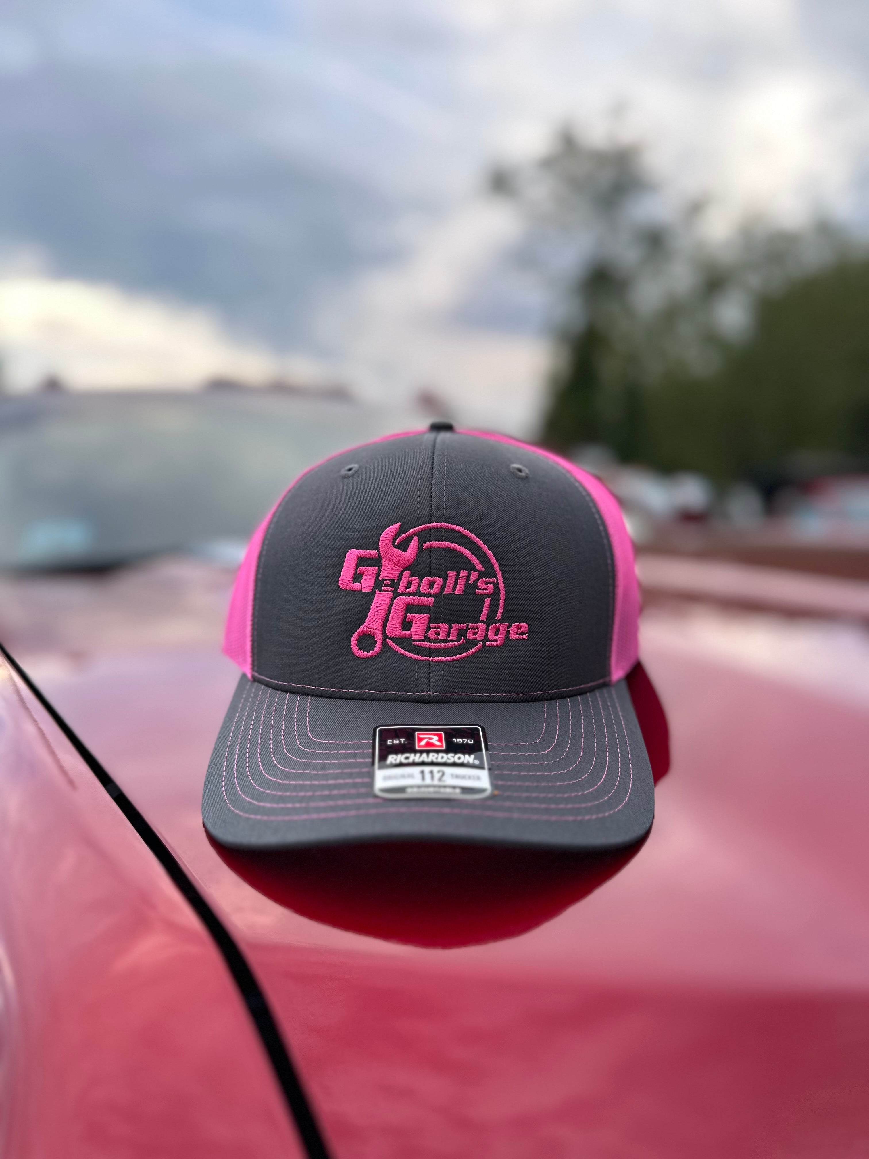 Pink/Grey Geboli's Garage Hat
